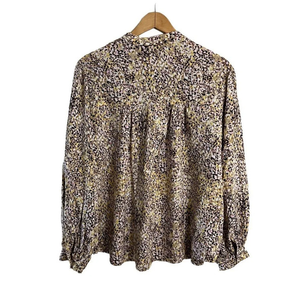 Time and True Cheetah Print Blouse Plus Size XXL Multicolor Long Sleeves Top - Picture 2 of 6